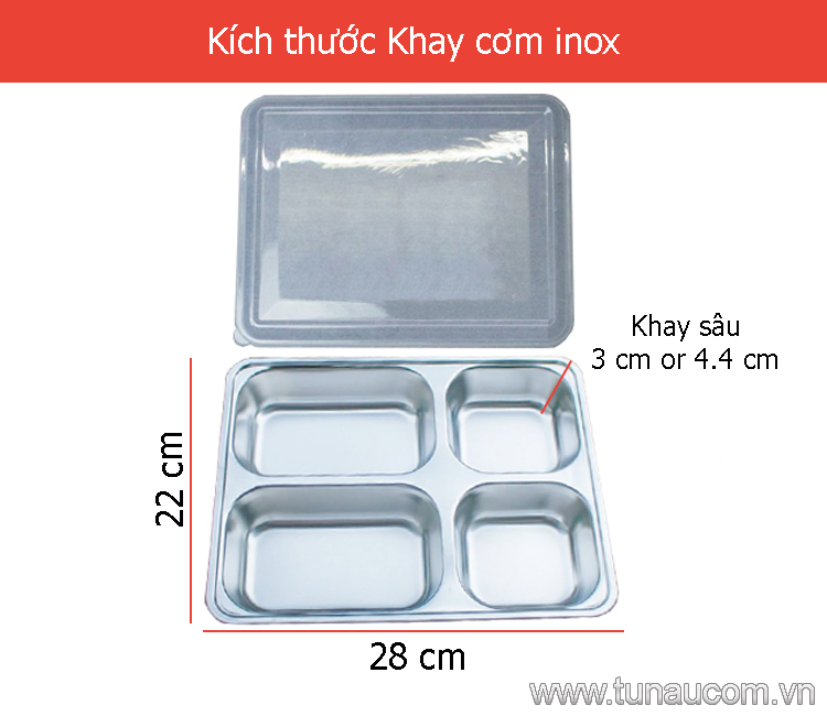 Khay cơm inox 5 ngăn