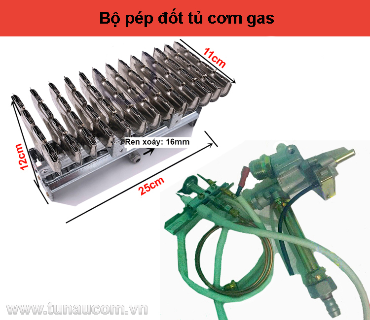 Pép đốt tủ nấu cơm gas