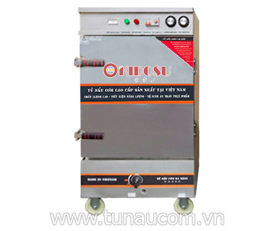 Tủ Nấu Cơm Gas Điện Hẹn Giờ 6 Khay Kidosu